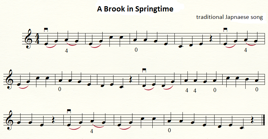篠崎ヴァイオリン教本１巻　春の小川、shinozaki violin method a brook of springtime
