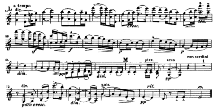 elgar serenade for strings 2nd movement, mm.51-end
